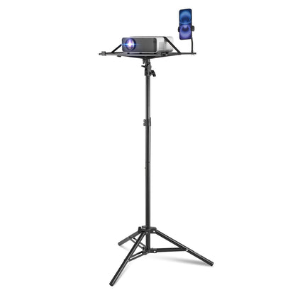 Adjustable Projector & Laptop Tripod Stand (27–63 Inch) with Tray & Phone Holder – Portable & Foldable | Luxora