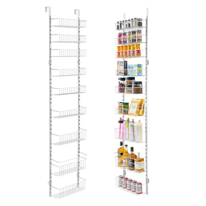 9-Tier Over The Door Pantry Organizer – Adjustable Hanging Storage Rack for Kitchen & Home
