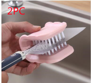 U-Shaped Knife Cleaner Brush | Safe & Easy Blade Cleaning