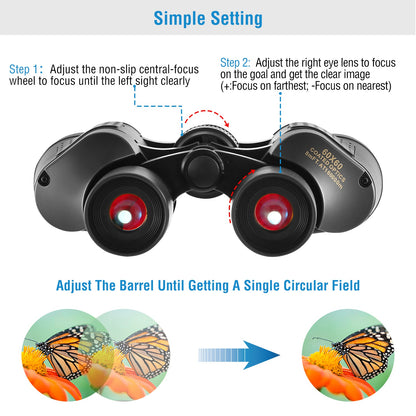 HD Night Vision Binoculars – Low Light FMC Lens for Bird Watching, Hunting & Outdoor Adventures