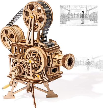 ROKR 3D Wooden Vitascope Mechanical Movie Projector Puzzle Kit