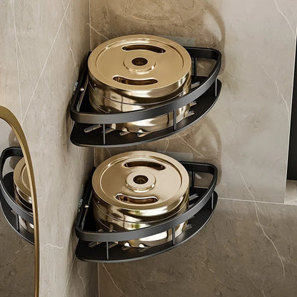 No-Drill Stainless Steel Shower Caddy | Rust-Free Wall Mounted Corner Shelf for Bathroom Storage
