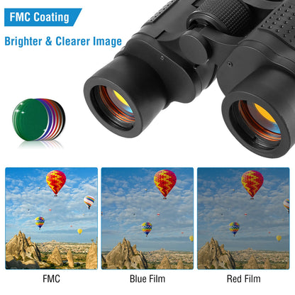 HD Night Vision Binoculars – Low Light FMC Lens for Bird Watching, Hunting & Outdoor Adventures