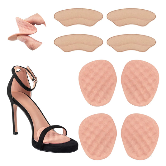 Anti-Slip Heel Pads & Ball of Foot Cushions for Shoe Comfort