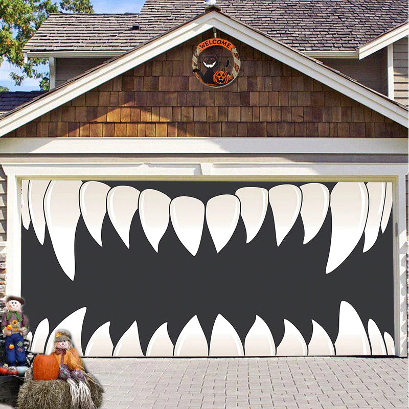 Halloween Misty Forest Garage Door Banner